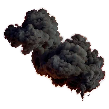 black smoke on a white background