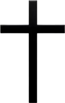 a cross on a white background