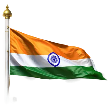 the indian flag flying in the wind