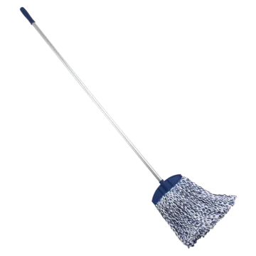 a blue and white brush on a white background
