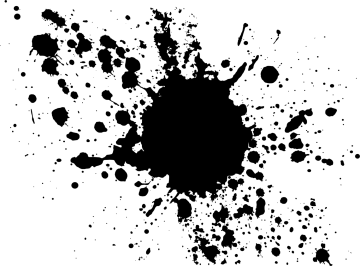 a black ink sp on a white background