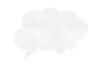 a speech bubble on a white background
