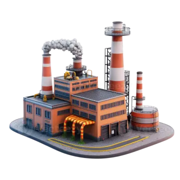 a 3d model of an industrial factory