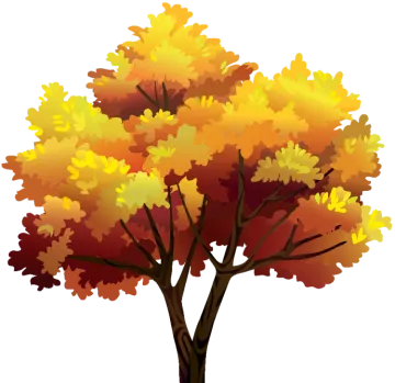 a tree with yellow leaves on it