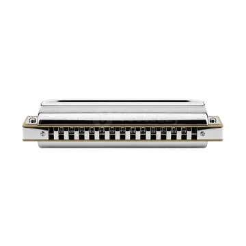 a harmonica on a white background