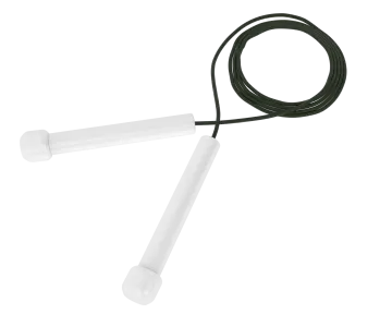 a white cable connected to a black cord
