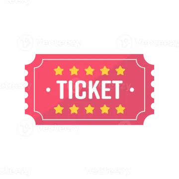 a red ticket with five stars on it