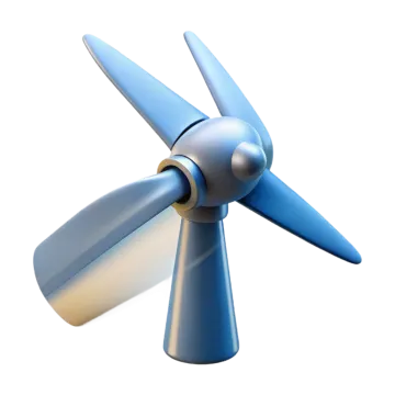 a wind turbine on a white background