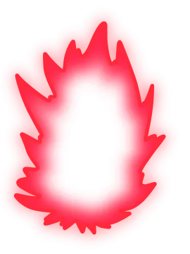 a red fire flame on a white background