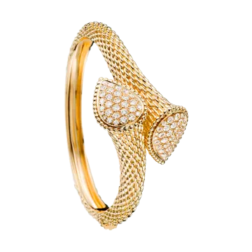 a gold and diamond snake ring