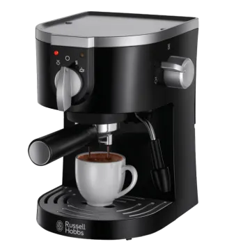 a coffee machine with a cup of coffee