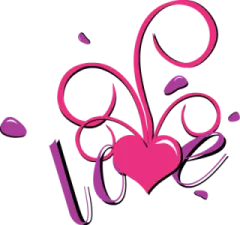 a pink heart on a white background