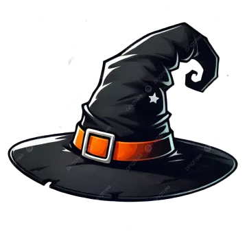 a witch hat on a white background