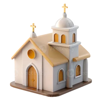 a small church with a cross on top