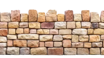 a stone wall with a white background