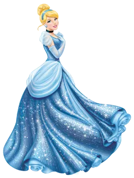 a cinderella princess in her blue dress
