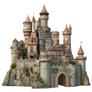 a castle on a hill
