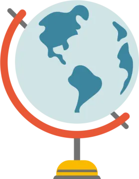 a globe with the earth on top of it
