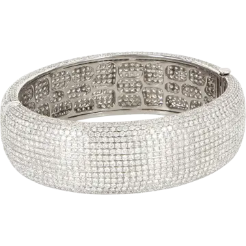 a white gold and diamond bracelet