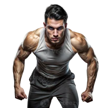 a man in a tank top is doing a jump