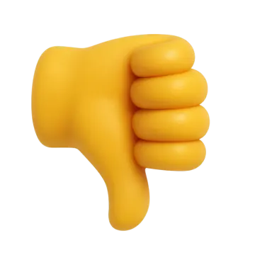 a yellow hand with a thumb on it