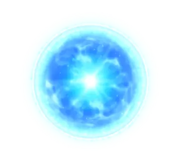an image of a blue nebula ball