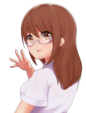 a girl with glasses and a white shirt