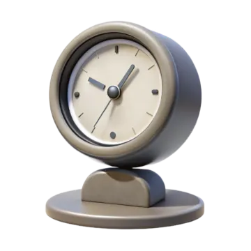 a clock sitting on top of a table