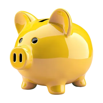 a yellow piggy