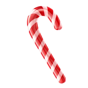 a candy cane on a white background