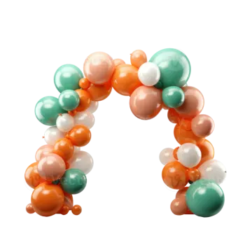 a letter made of balloons on a white background