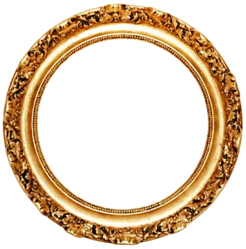 gold oval frame png