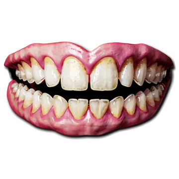 a close up of a mouth with missing teeth