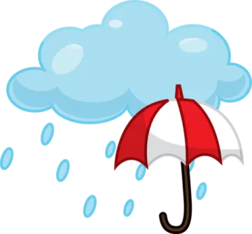 an umbrella with rain on it