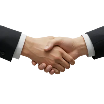 two men shaking hands
