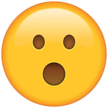 a yellow smiley face with an open mouth