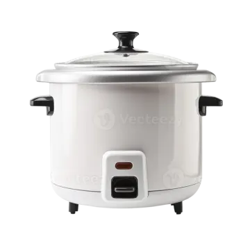 an electric rice cooker with a lid