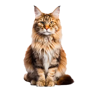 a long haired cat sitting on the floor