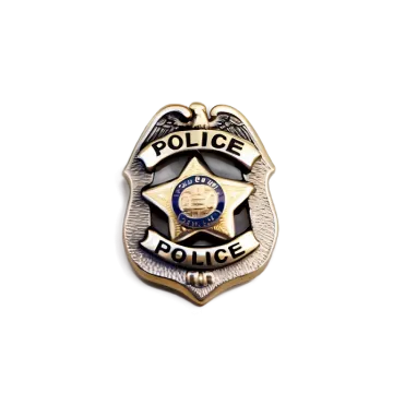 a police badge on a white background