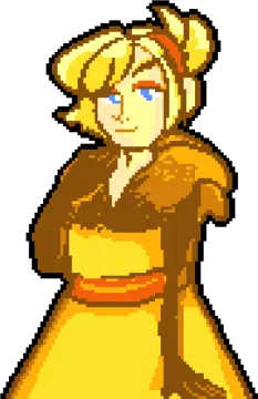 an image of a woman in a yellow dress