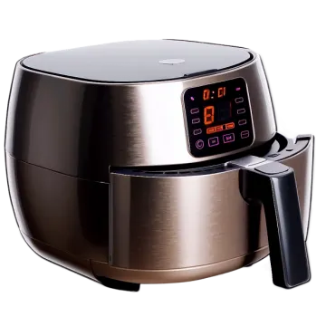 an electric air fryer on a white background