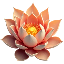a pink lotus flower on a white background