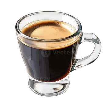 a cup of coffee on a white background