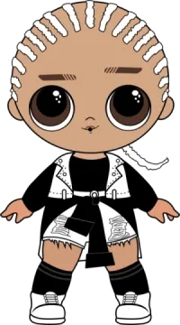 an image of a cartoon character in black and white