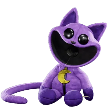a purple stuffed animal sitting on top of a white surface