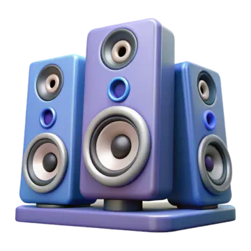 a pair of speakers on a white background