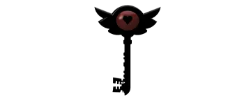 a black and white image of a key