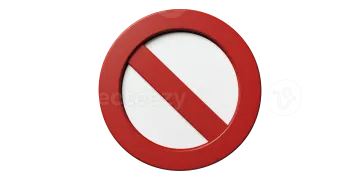 a no entry sign on a white background