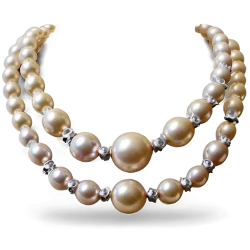 a multi - colored pearl and diamond necklace