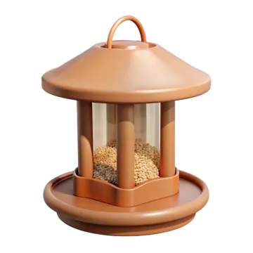 a bird feeder that is made out of plastic